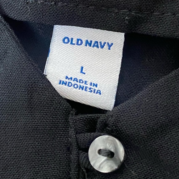 Old Navy Black Sweetheart Top Tank Top w/ Button Detail Women’s Large NWT - Picture 4 of 5